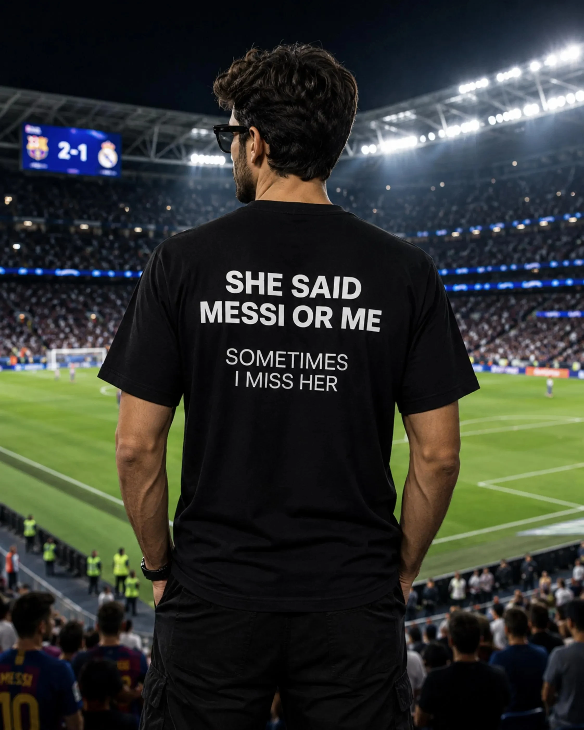 She Said Messi or Me Shirt, Funny Football Fan Tee, Sarcastic Soccer Humor Shirt, Comfort Colors Unisex Top