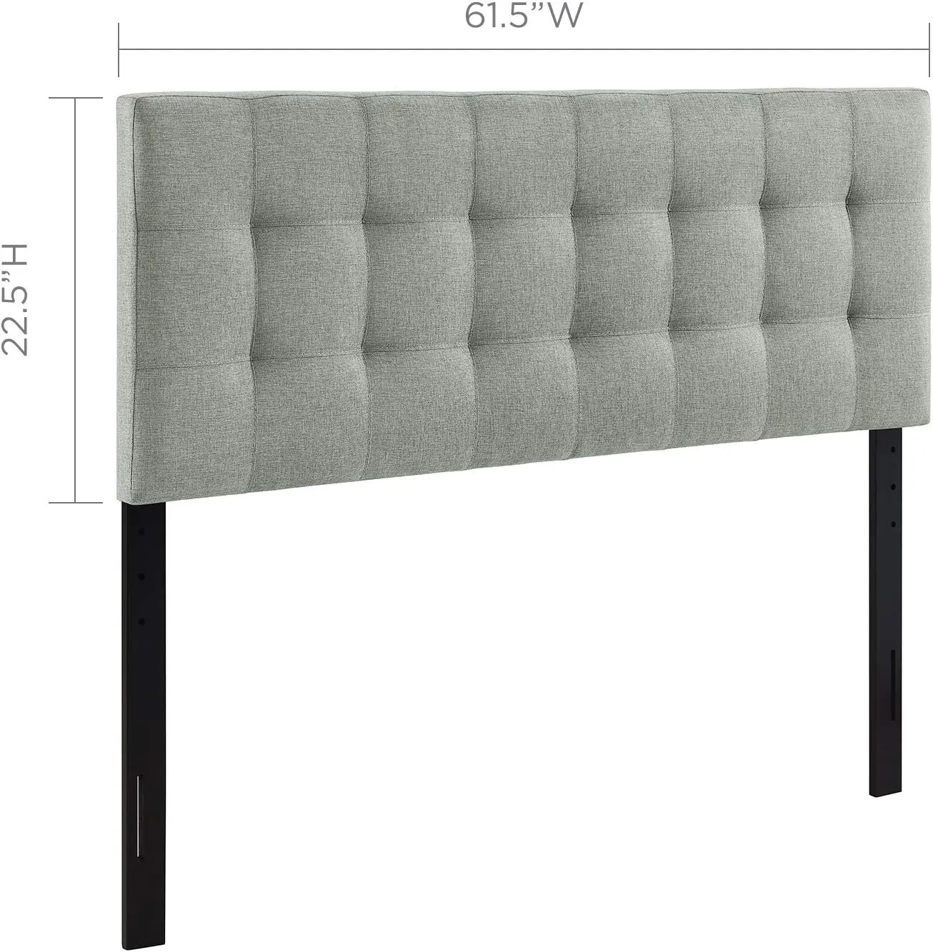 Tufted Linen Fabric Upholstered Queen Headboard in Showcasing a structured pattern Gray 2025 USA