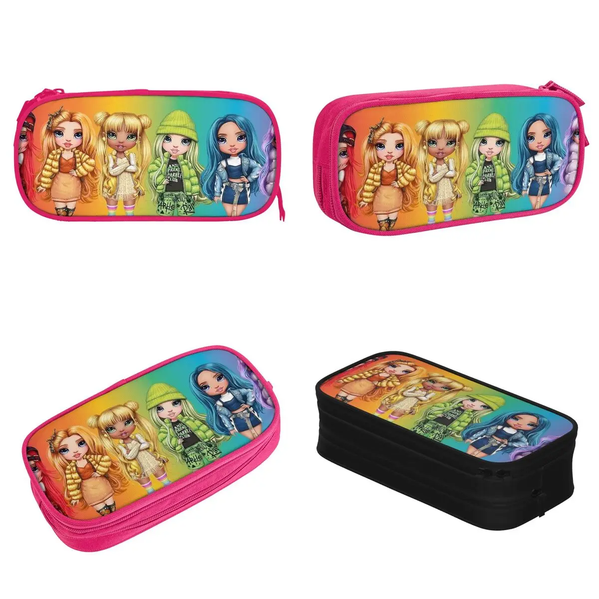 Rainbow High Pencil Case Fashion Pen Box Bag Girl Boy Big Capacity School Supplies Gift Pencil Box