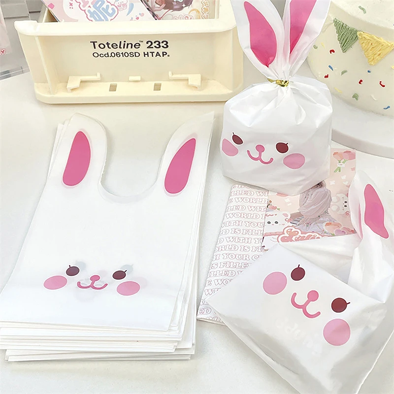 Cartoon Cute Rabbit Long Ear Bags Candy Biscuit Jewelry Gift Bags For Party Birthday Wedding Party