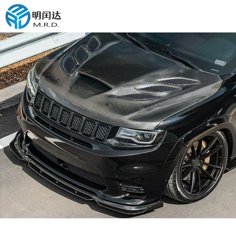 MRD Carbon Fiber Hood for Jeep Grand Cherokee Modifying Engine Hood Car Engine Hood 7 Vents
