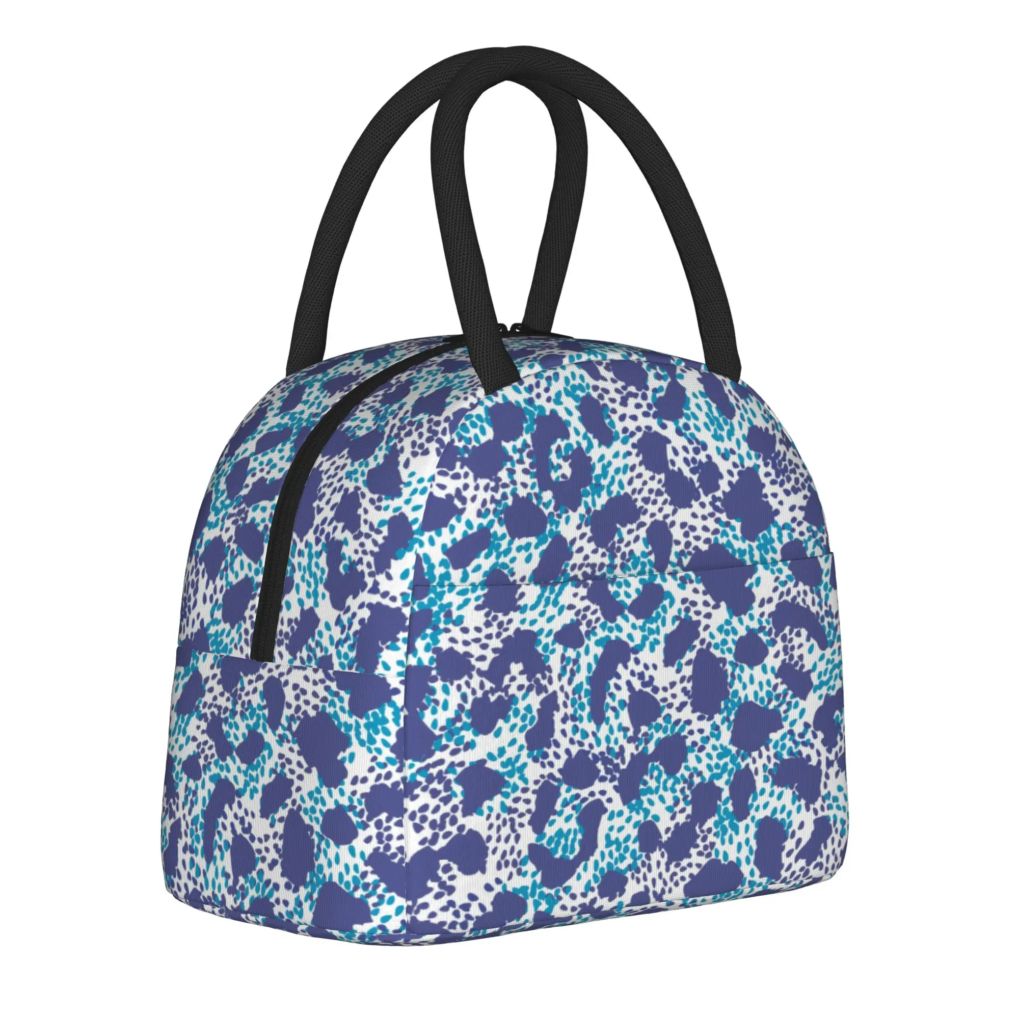 Leopard Animal Fur Printing  Insulated Lunch Bags Thermal Bag Reusable  Portable Tote Lunch Box Girl Boy School  Travel