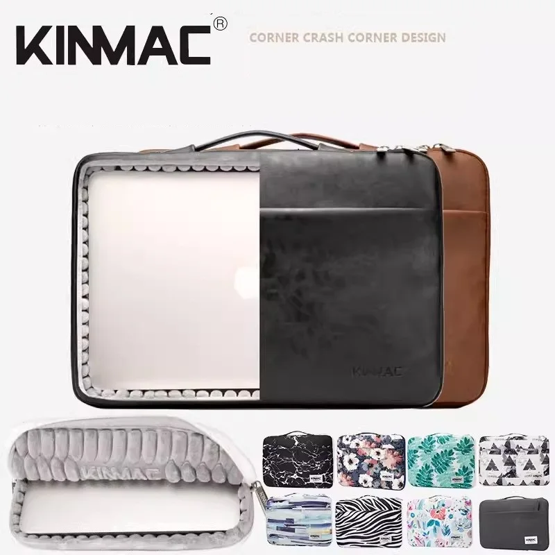 Brand Kinmac Laptop Bag 12,13.3,14,15.4,15.6 Inch,Waterproof Lady Man Sleeve Case For MacBook Air Pro M1 Handbag Computer PC