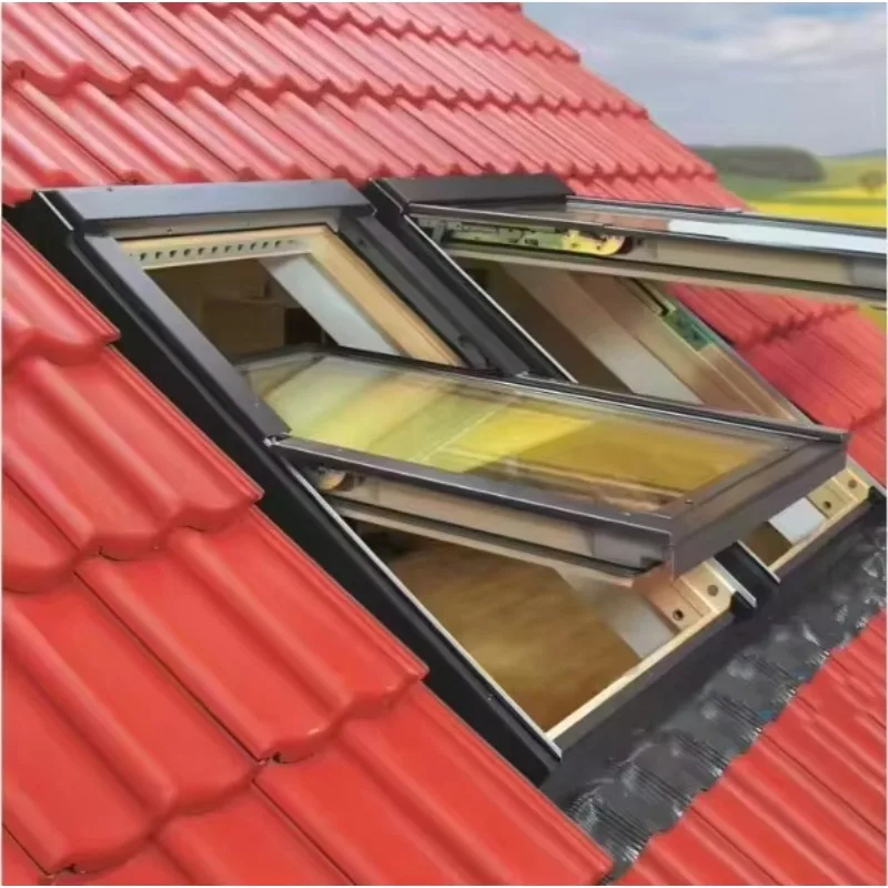 Customization Modern Hurricane Impact Soundproof Translucent Glass Roof Window Skylights House Top Outside Aluminum Skylight