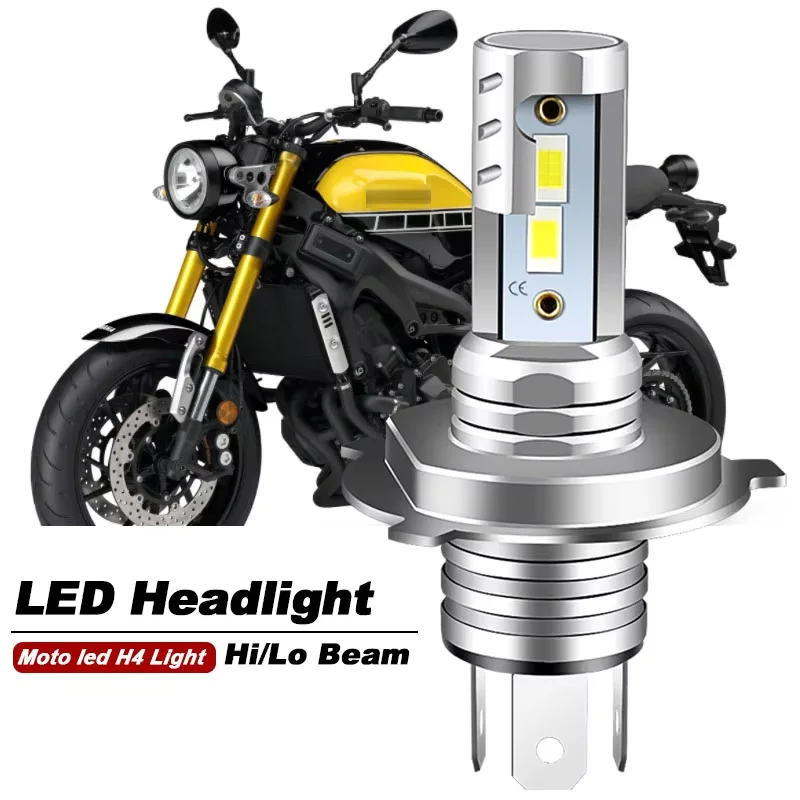 1Pc Motorcycle H4 H1S 9003 LED Headlight Hi/Lo Bulbs 4800LM 6000K White CANbus for Yamaha XSR 700 XTribute XSR 900