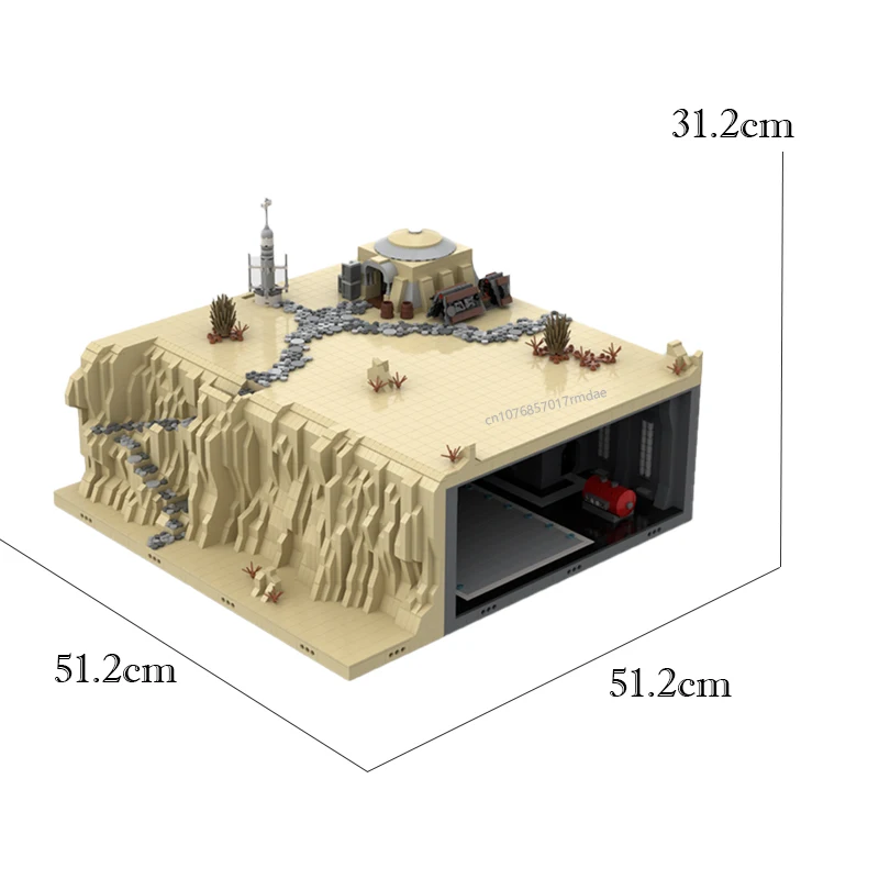 NEW 7326PCS Famous star Movie scene MOC Tatooine Secret Base DIY creative ideas Children Toy Birthday Gift building blocks