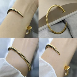 Stainless Steel Fashion Threaded Women's Open Bracelet
