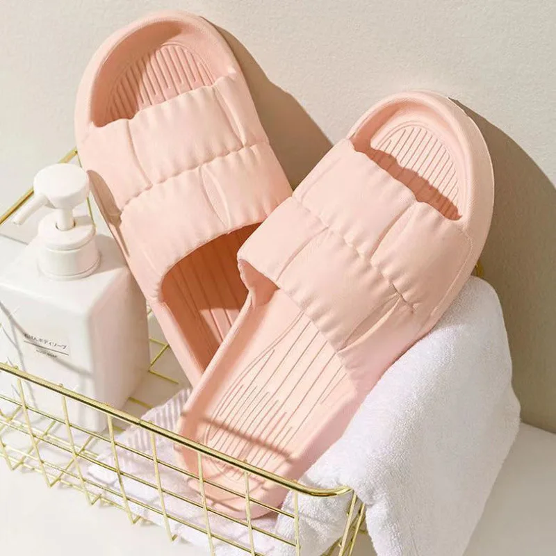

Women Slippers Summer Flat Lightweight EVA Home Bathroom Slippers Comfort Massage Couples Indoor Slides Shower Shoes
