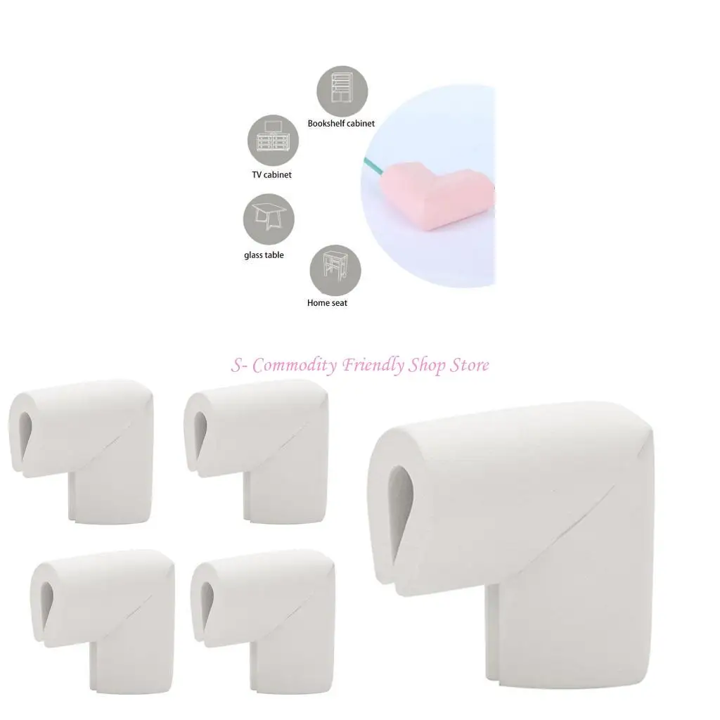 

85AE 4 Pieces Soft Rubber Anti-collision Protectors Baby Safety for Protection Corner Guards Easy Clean Table Corner Gua