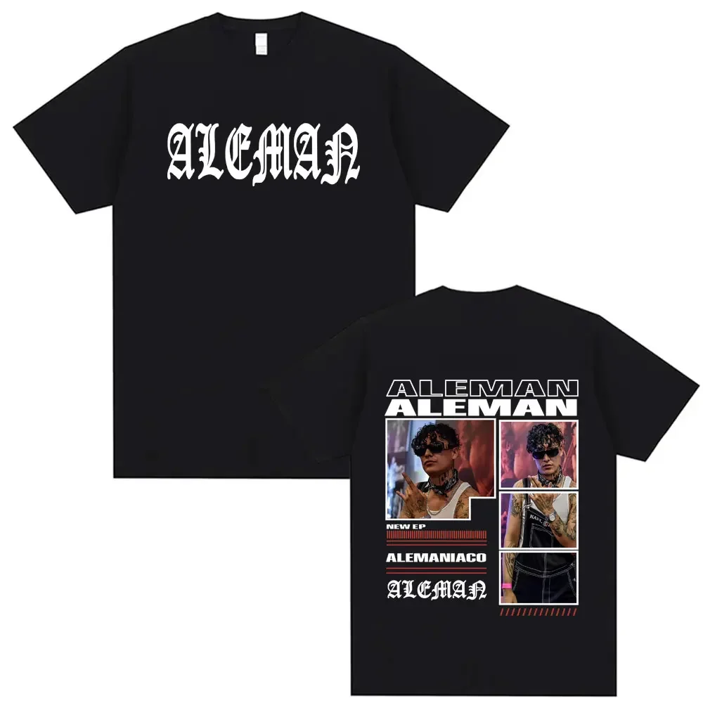 

Rapper ALEMAN Album Tour Graphic T-shirts Men Women Clothing Fashion High Street Trend T Shirt Quality Short Sleeve T-shirt Tops
