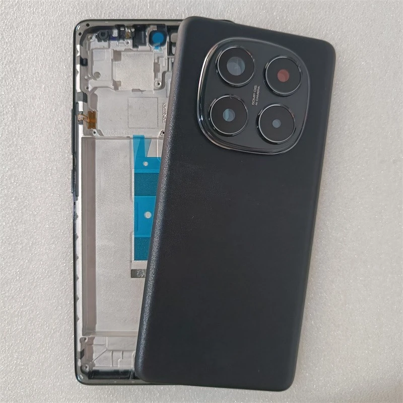 

Full Housing Case For Xiaomi Redmi Note 14 Pro 4G Middle Frame +Battery Back Cover Rear Door Cover With Camera Lens Replace