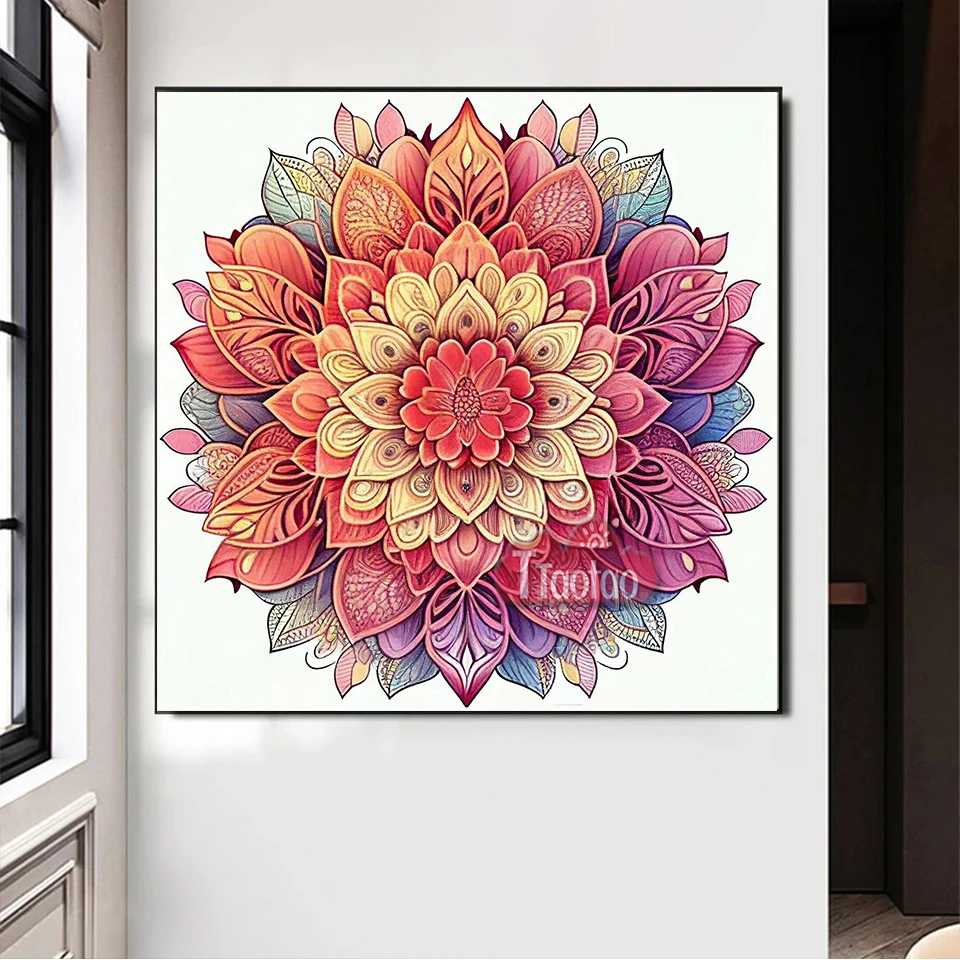 2023 New Product Arrival Mandala Flower landscape Diamond Painting DIY 5D Full Rhinestone Cross Stitch Square Round Mosaic Decor