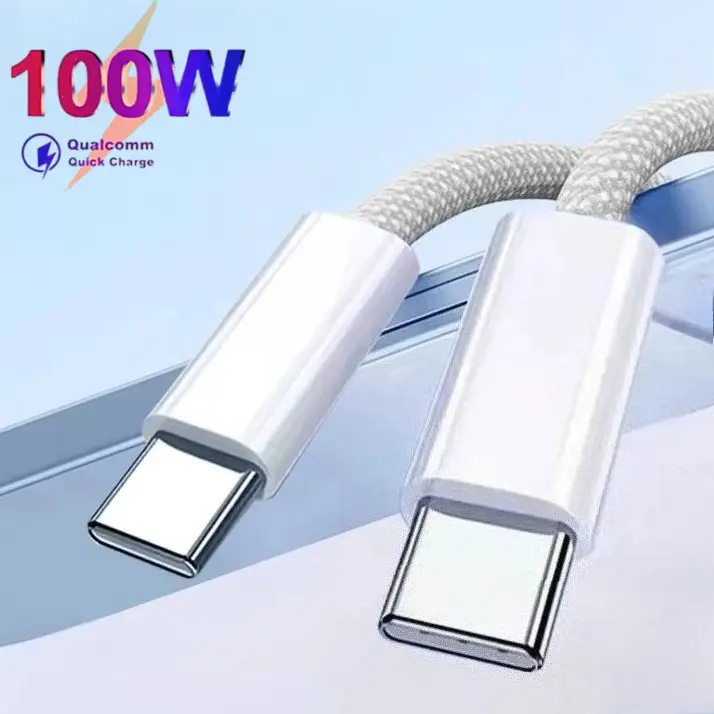 5 قطع كابل USB C إلى USB C شحن سريع 100 واط يدعم الشحن السريع لـ iPhone 16 15 17 Samsung Xiaomi Huawei وغيرها - 3