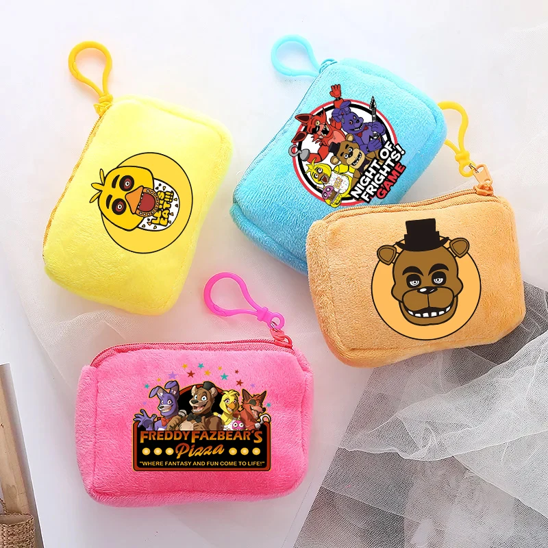 

Five Nights At Freddys Plush Coin Purse Anime FNAF Mini Bags Game Square Storage Bag Cute Kids Handbag Children Birthday Gift