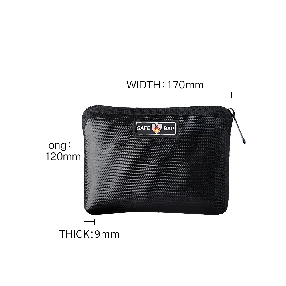 Fireproof File Bag Wallet Explosion Pocket Explosion-proof Silicone Fiberglass Cloth Blast-proof Cash Storage Safe