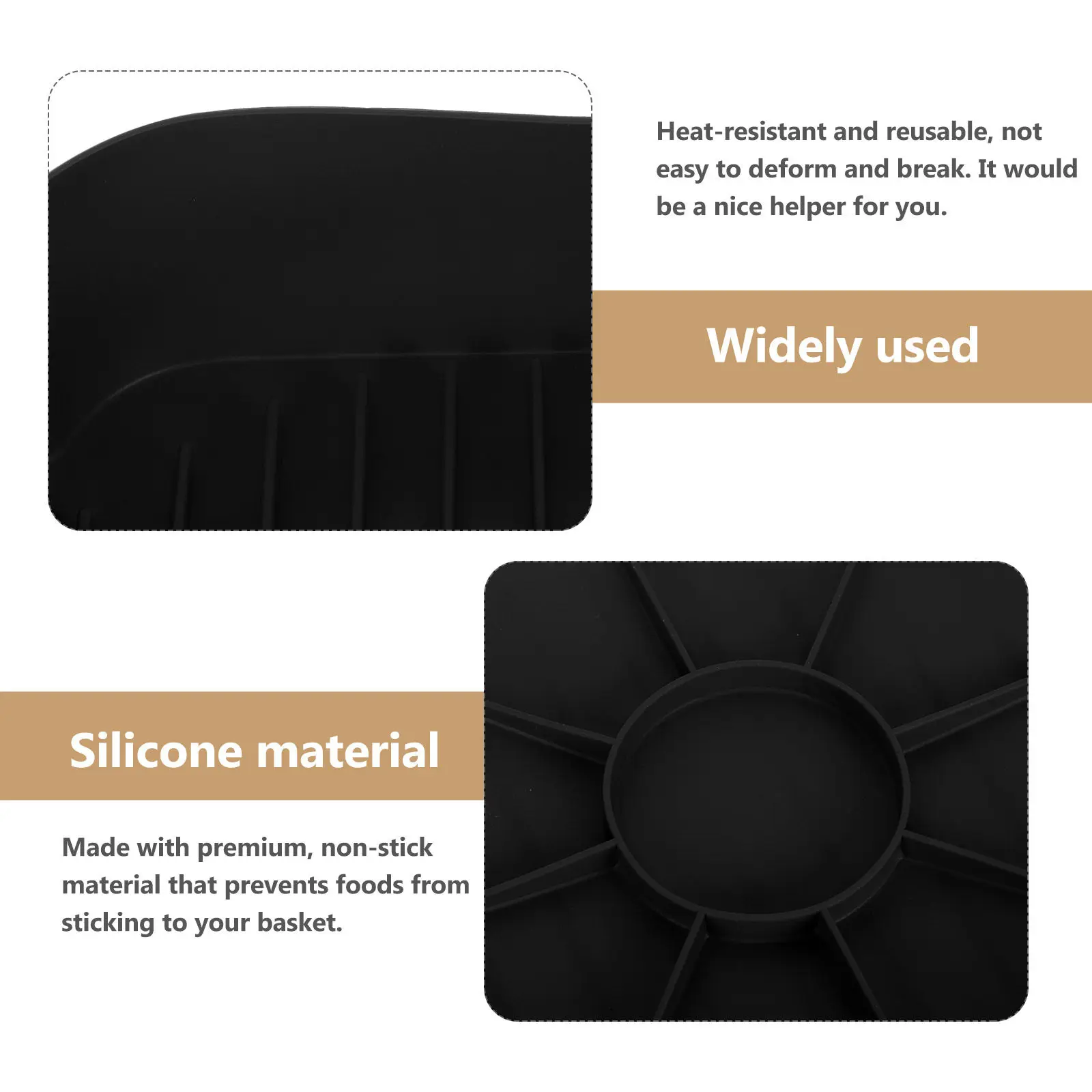 Forro de Silicone Reutilizável Antiaderente para Fritadeira de Ar (7 Litros) – Evita que os Alimentos Grudem, Reduz o Uso de Óleo, Lavável na Lava-Lou