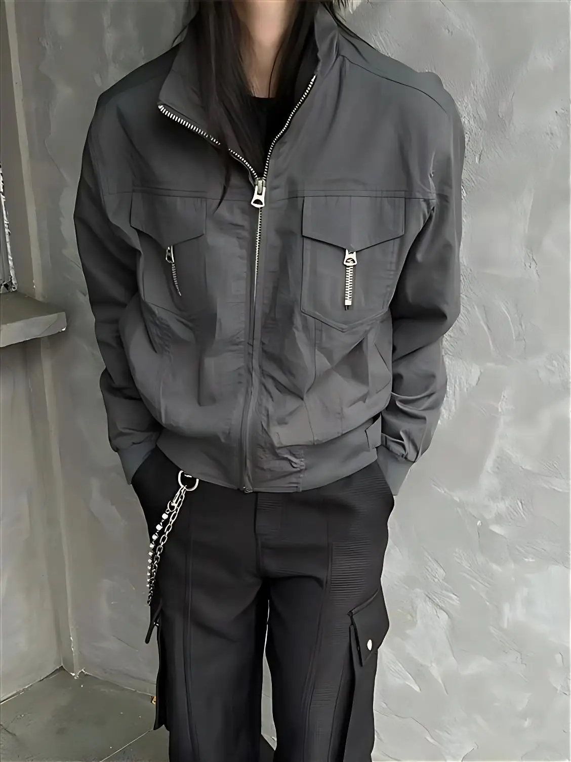 

Bomber Jackets Womens Jacket Zipper Autumn Preppy College Uniforms Matching Checkered Classics Stylish Layered Youthful Funky OL