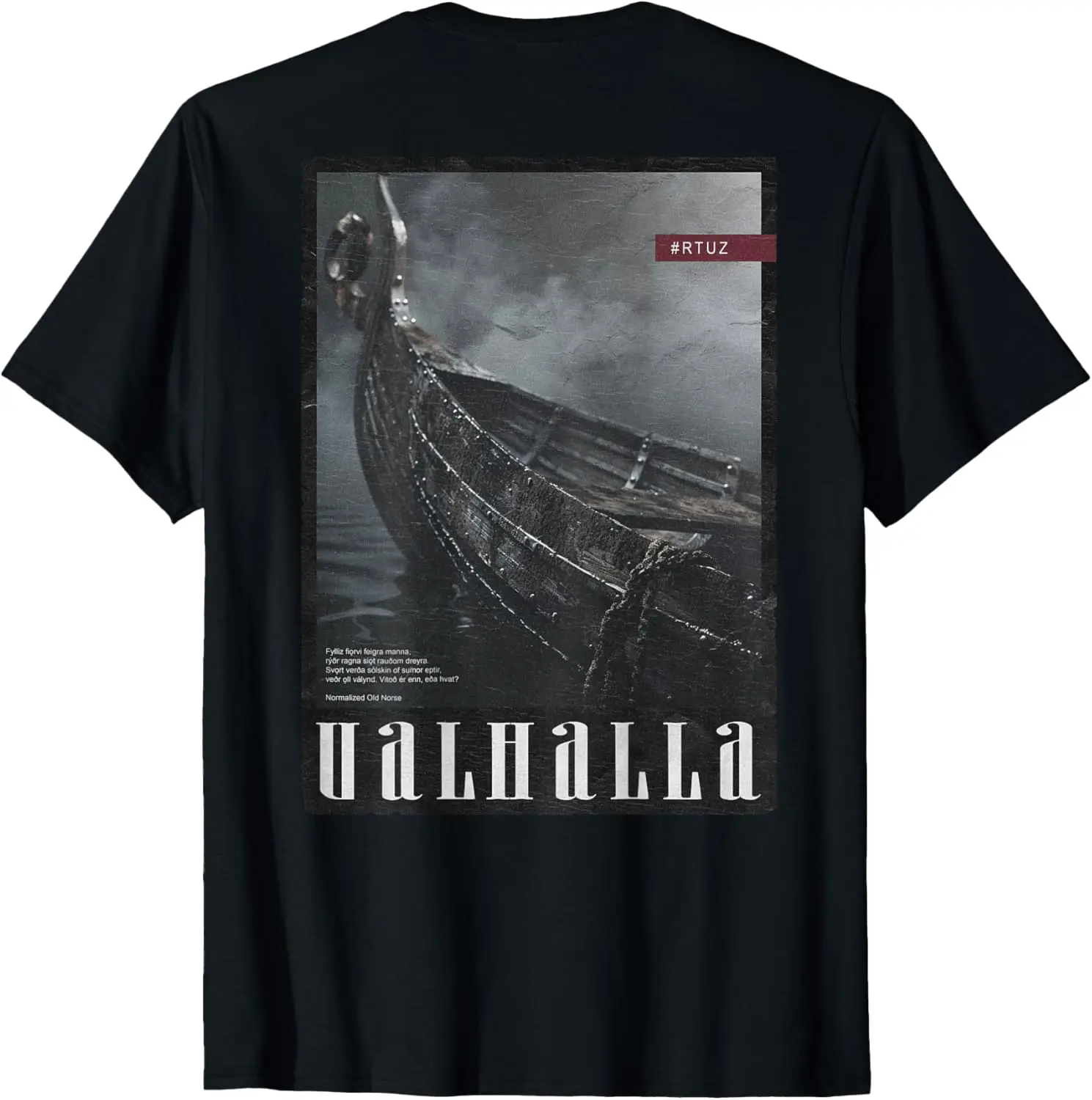 

Nordic Warrior Dragon Boat Battleship Valhalla T-Shirt 100% Cotton O-Neck Short Sleeve Summer Casual Mens T-shirt Streetwear