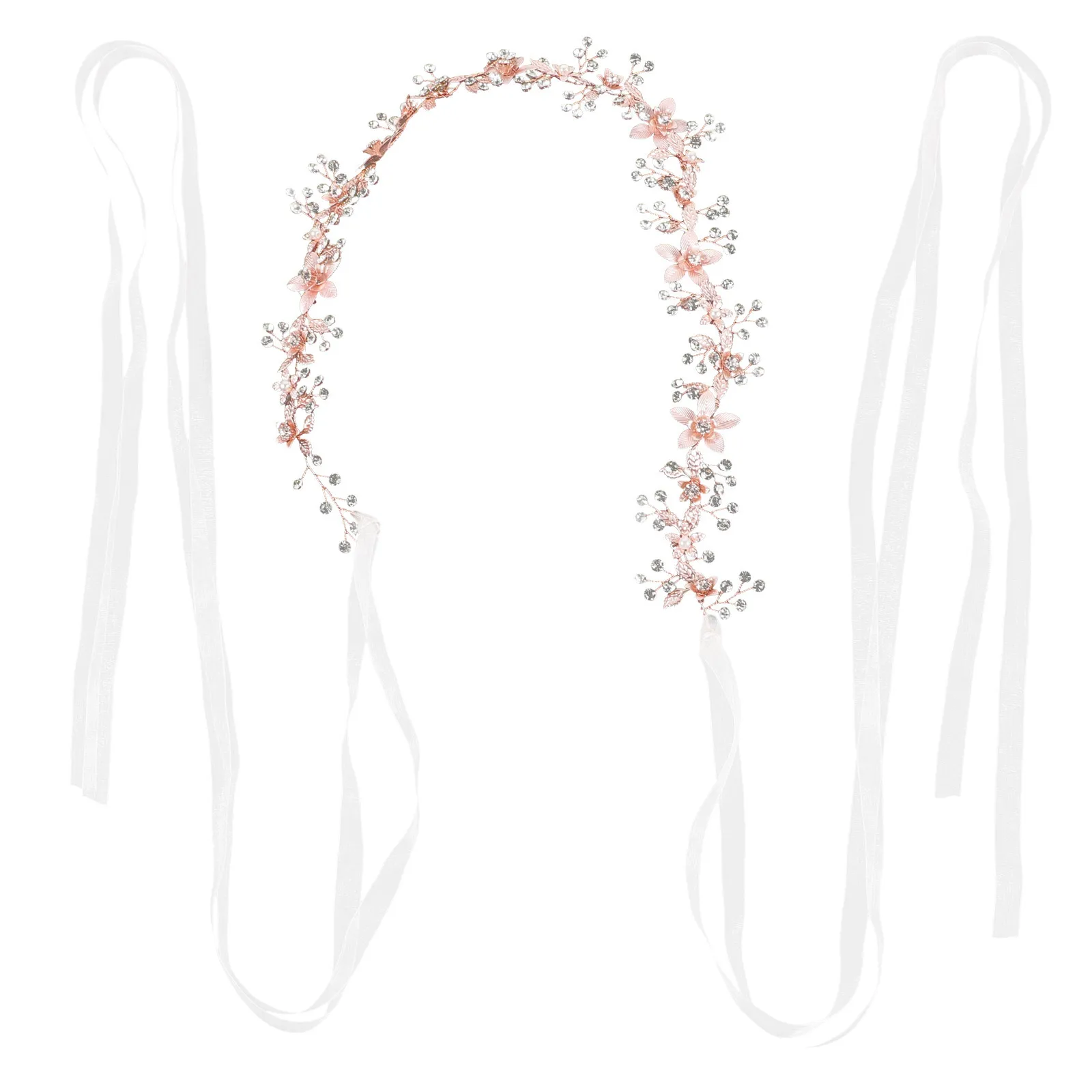 1 قطعة سلسلة زهرة حزام الزفاف ارتفع الذهب اليدوية حجر الراين وشاح الزفاف حزام خصر الزفاف أنيقة اكسسوارات الحفلات #1