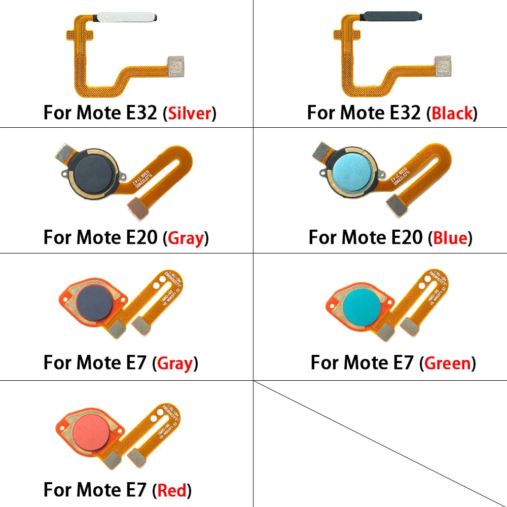 

10 Pcs Fingerprint Sensor Scanner Touch ID Connect Motherboard home button Flex Cable For Moto E7 E20 E32