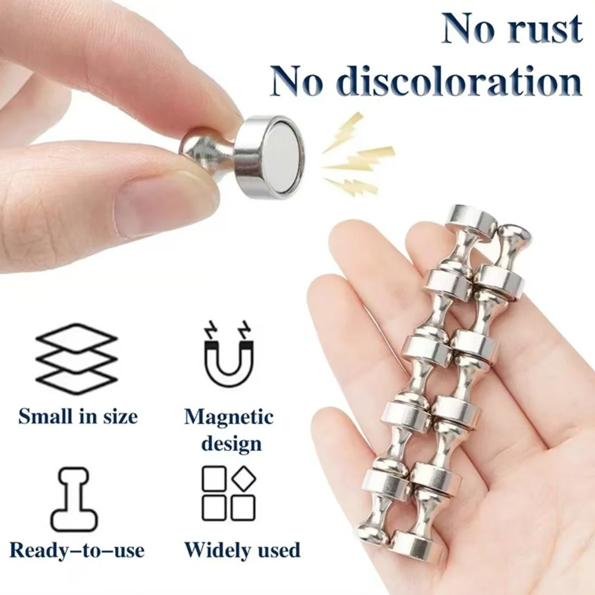 

1/8/12/24pcs Magnetic Push Pin Strong Magnetic Force NdFeb Magnet For Home Storage Permanent Neodymium Magnet Organizer Tools