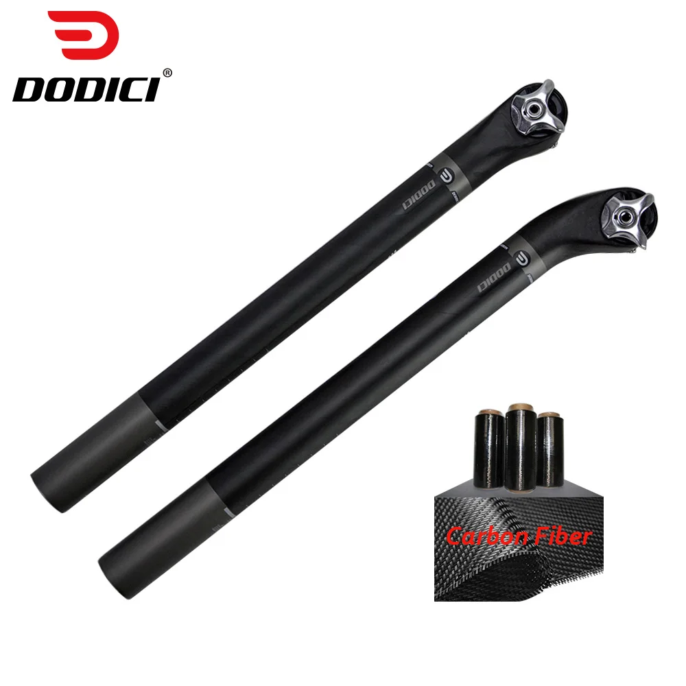 

DODICI 27.2/30.8/31.6 Carbon Fiber Bicycle Seatpost MTB Road Bike Seat Tube Carbon Seat Post 5 degrees 20 degrees 400mm Parts