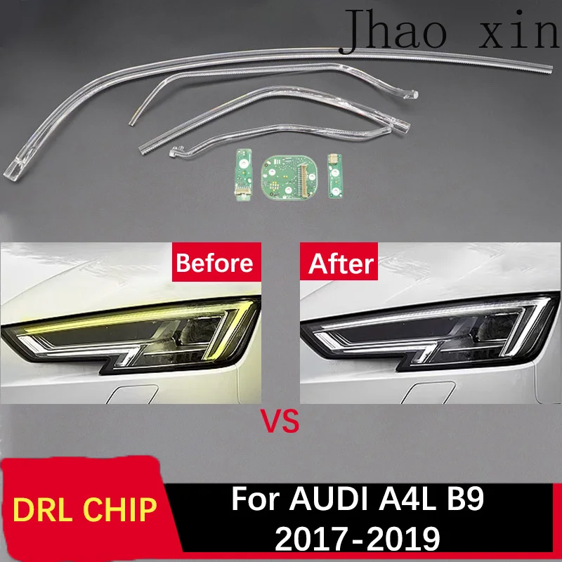 Car Daytime Lights DRL CHIP Guide Strip for Audi A4L B9 White Light 2017-2019 Angel Eye Circuit Board Ballast Module Lamp Tube
