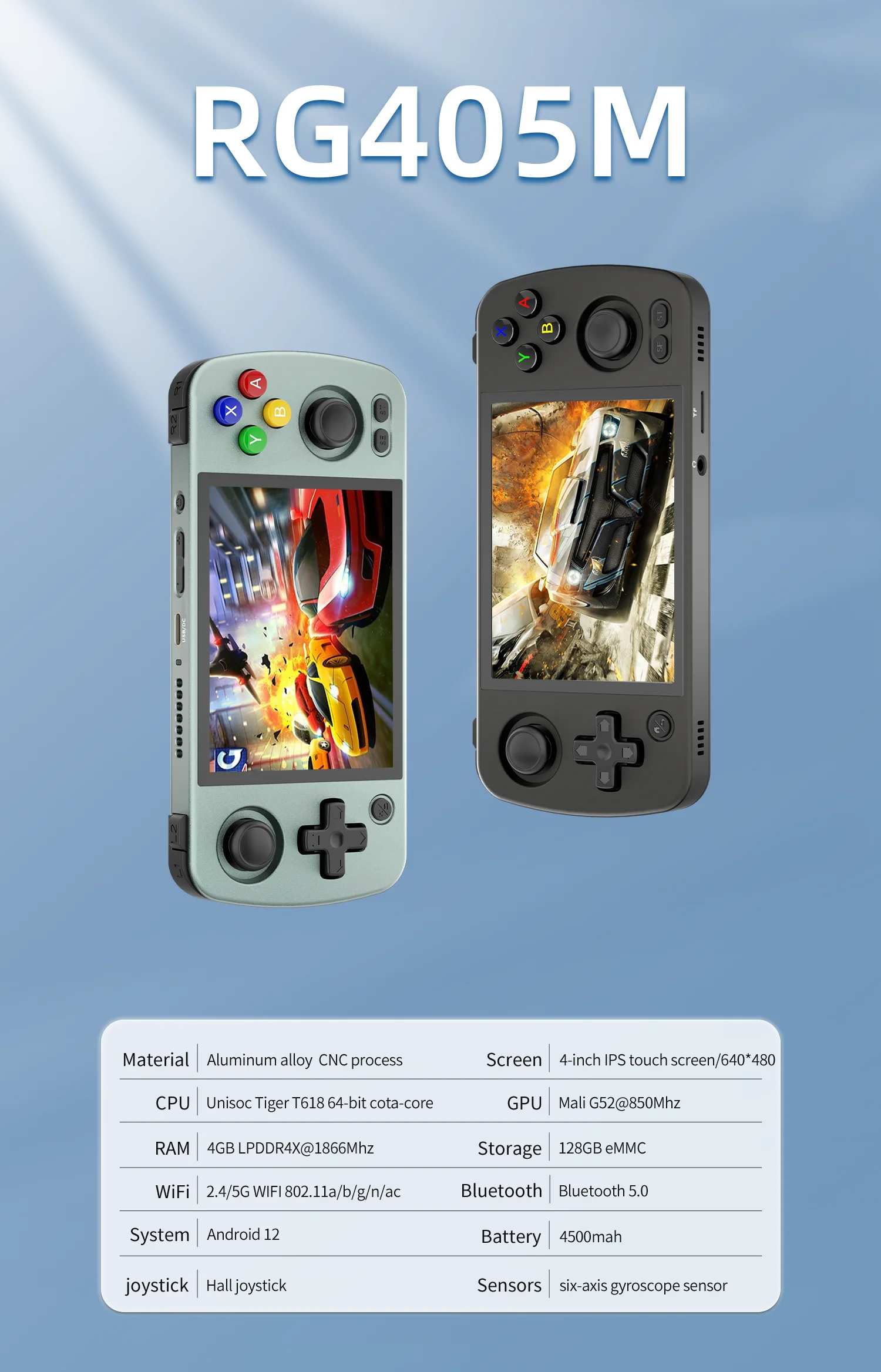 ANBERNIC RG405M Retro Handheld Game Console 4 inch IPS Touch