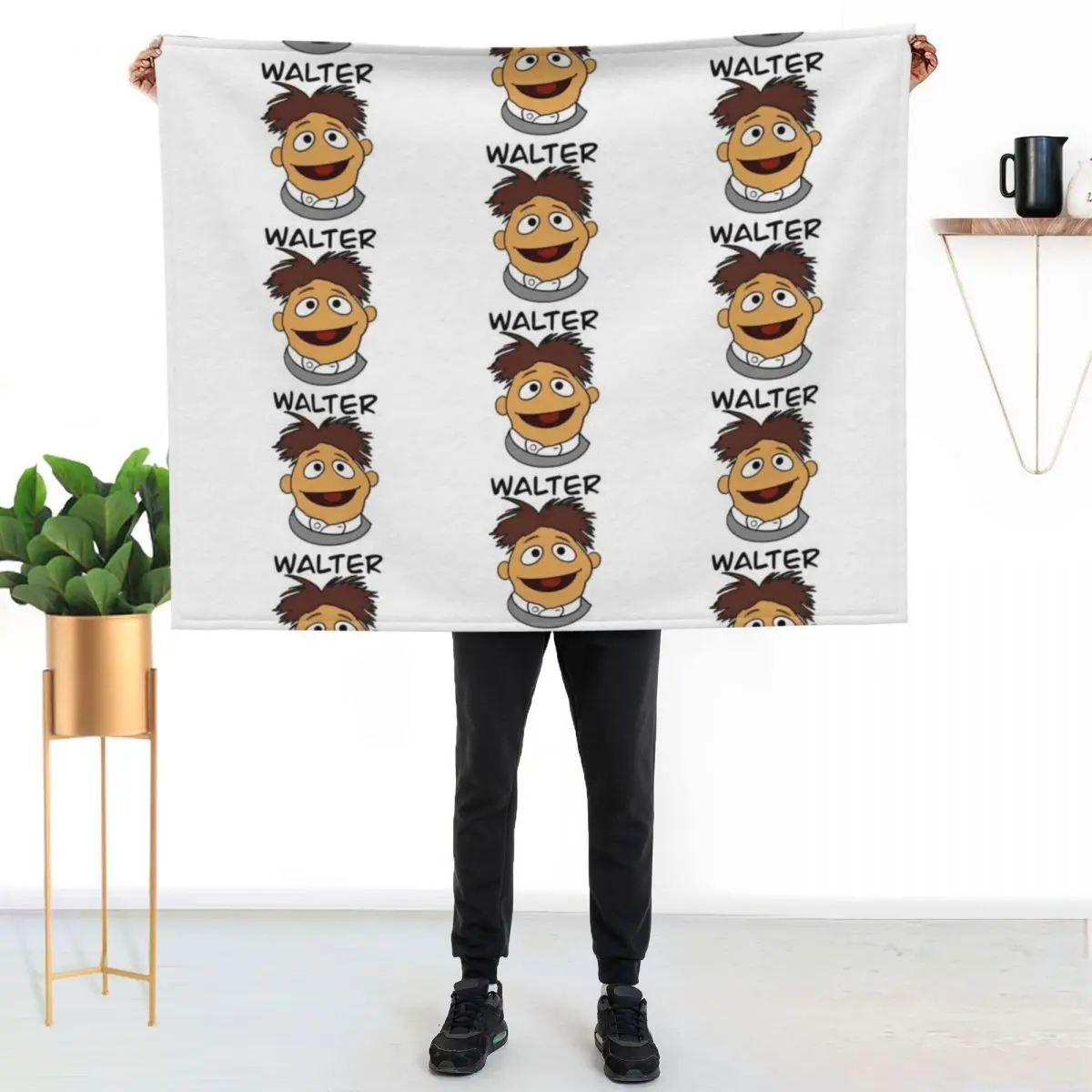 The Muppets - Walter Throw Blanket Warm Camping Picnic Plaid funny gift For Baby Blankets