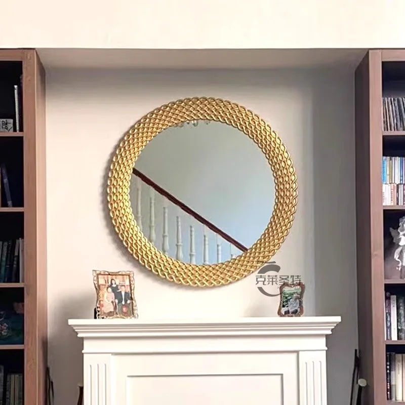 

Round decorative mirror restaurant entrance mirror wall-mounted bathroom wall-mounted bathroom makeup