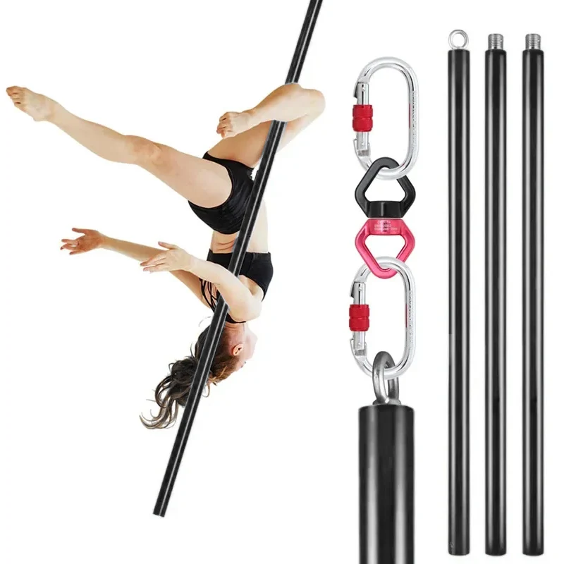 3m Aerial Flying Pole Portable Suspension Yoga Fitness Tube Hanging Rotary Silicone Steel Dancing Pole GYM Equipment for Home