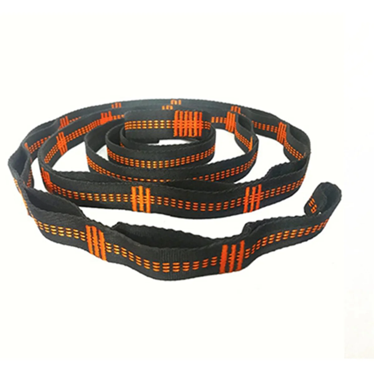 N18R 3X Outdoor Hammock Tree Straps Tree Tie Rope High Load-Bearing Nylon Webbing Rock Climbing Flat Belt Cover Orange