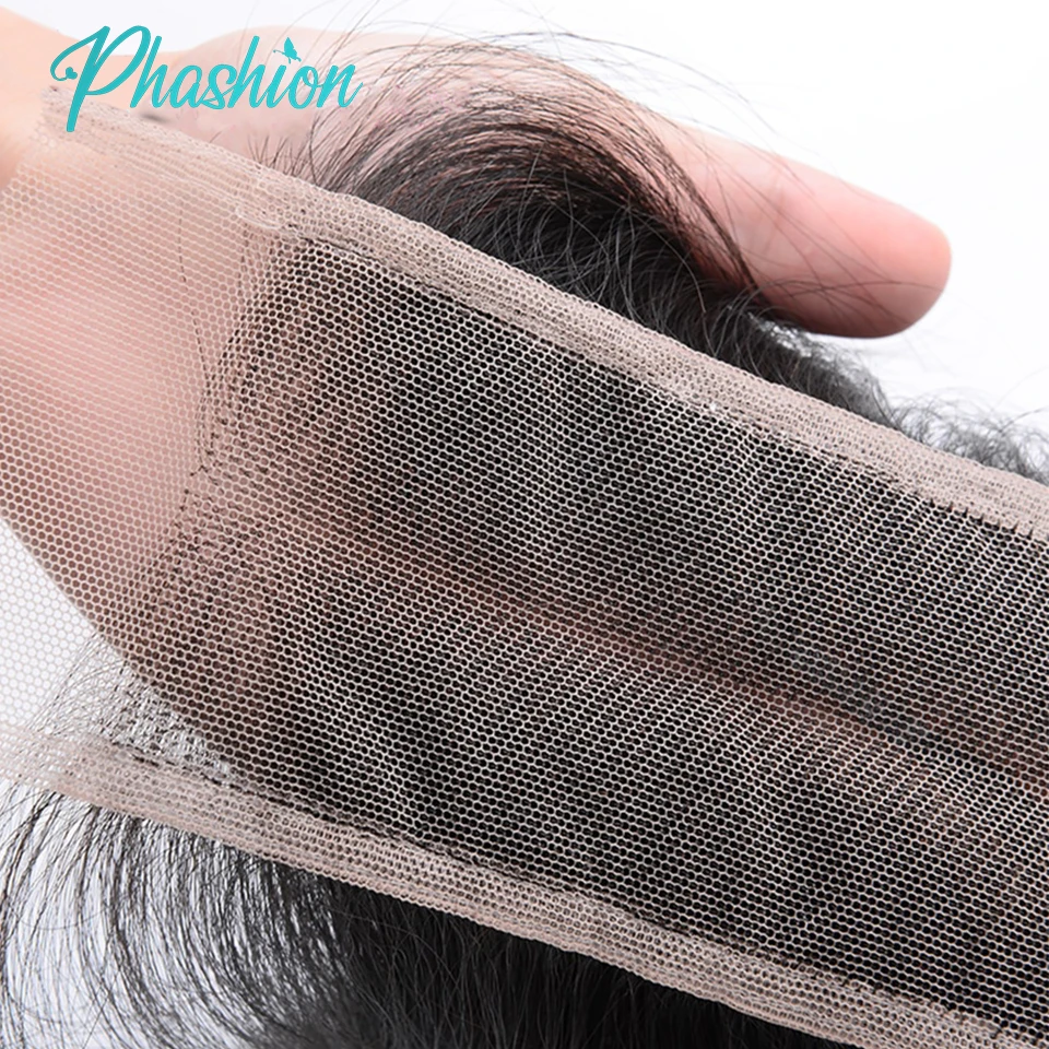 Phashion Kim K 2x6 Swiss Transparent Lace Closure Straight Body Wave Deep Parting Brazilian Remy Human Hair For Black Women