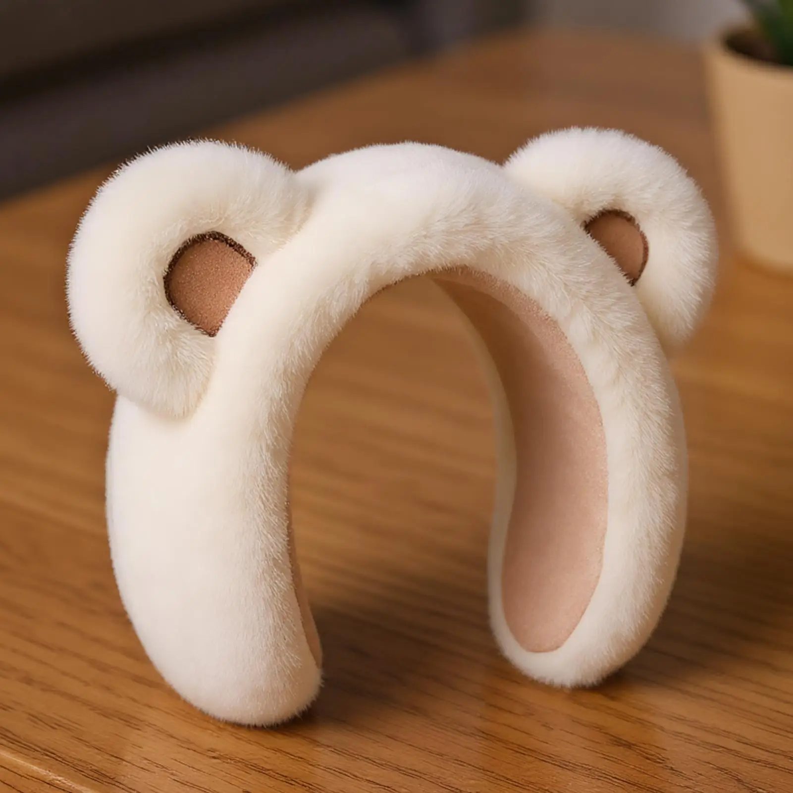 

Earmuffs For Women Cold Weather Bear Warm Ear Covers Soft Headbands For Students Boys Girls Youth Daily Sports Running Cycling