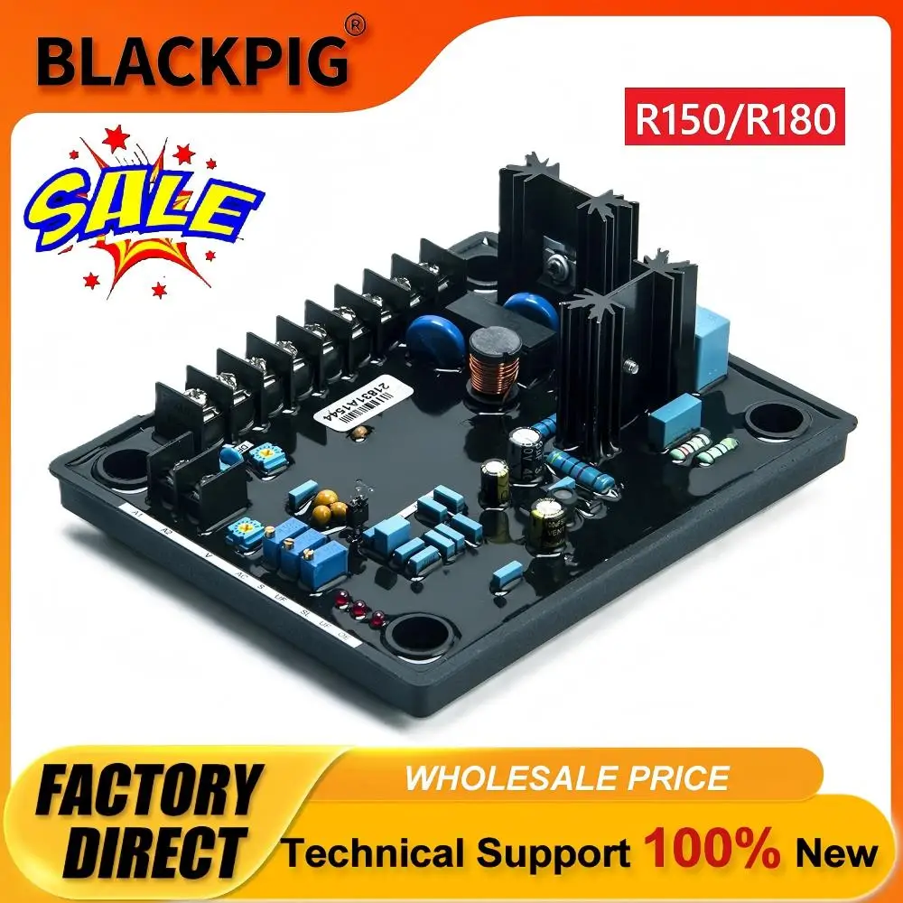 

Direct Sale R150 R180 AVR Generator Automatic Voltage Regulator Leroy Somer Genset Brushless Alternator Regulator Circuit Board