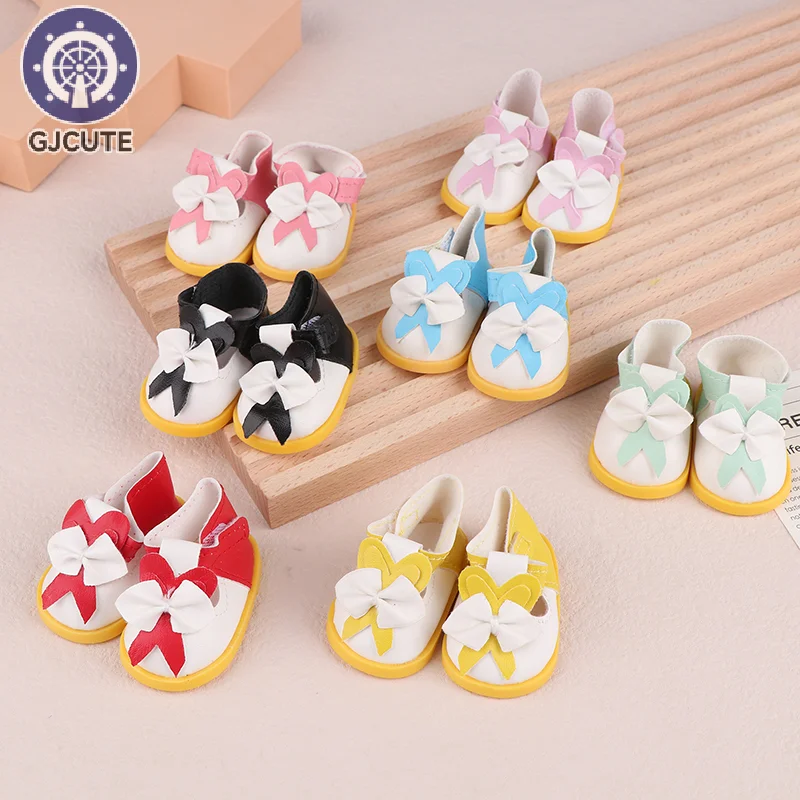 5.5CM Lovely Bow Doll Shoes Boots For 14 Inch Doll 1/6 Mini Shoes Boots Accessories For 32-33 Russia DIY Doll TOY