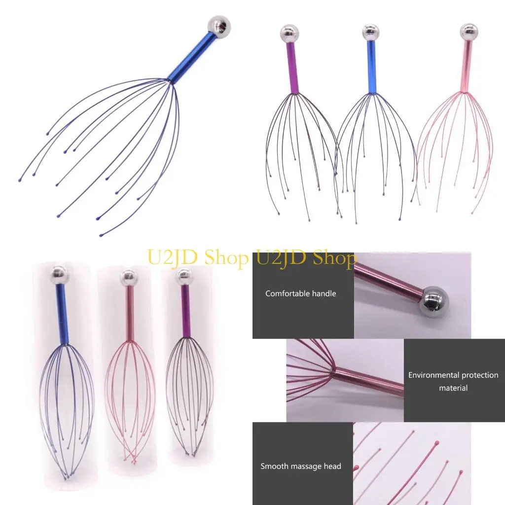 

U2JD Scalp Massager Handheld Octopus for Head Massage Tingler for Hair Muscle Stimula