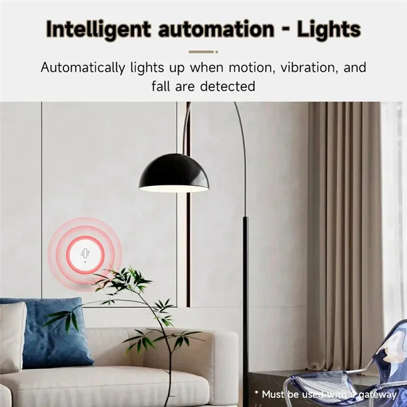 A33T-Tuya Zigbee Smart Vibration Sensor Real Time Monitoring Door Window Detection Alarm Smart Security Protection System