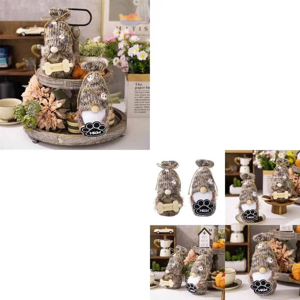 

G6KF Puppie Gnome Plush Farmhouses Decorations Dog Swedish Tomte Gnome Plush Decors