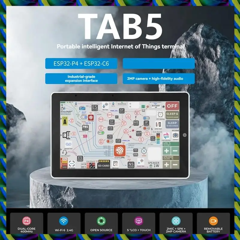 يوميا لوحدة تحكم M5stack Tab5 Iot وحدة تحكم Iot ESP32-P4 + ESP32-C6 Iot