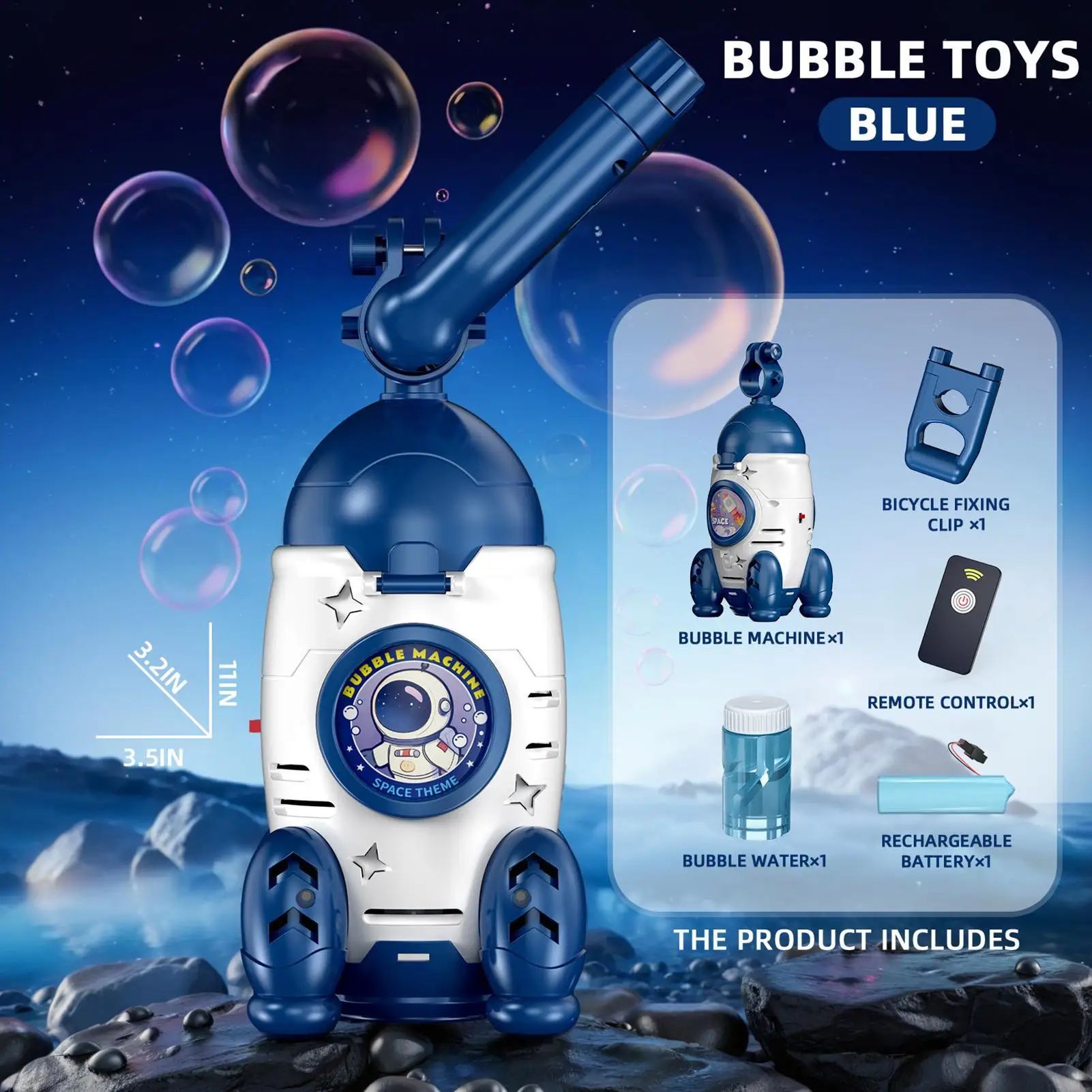 

Bubble Blower Automatic Portable with Light Bubble Blower Machine Outdoor Toys for Party Lawn Garden Backyard Beach Camping Pool