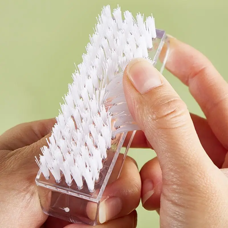 3 Colors Hard Nail Cleaner Dust Nail Brushes Nail Art Manicure Pedicure Remove Dust Plastic Nail Cleaning Brushes Salon Tools