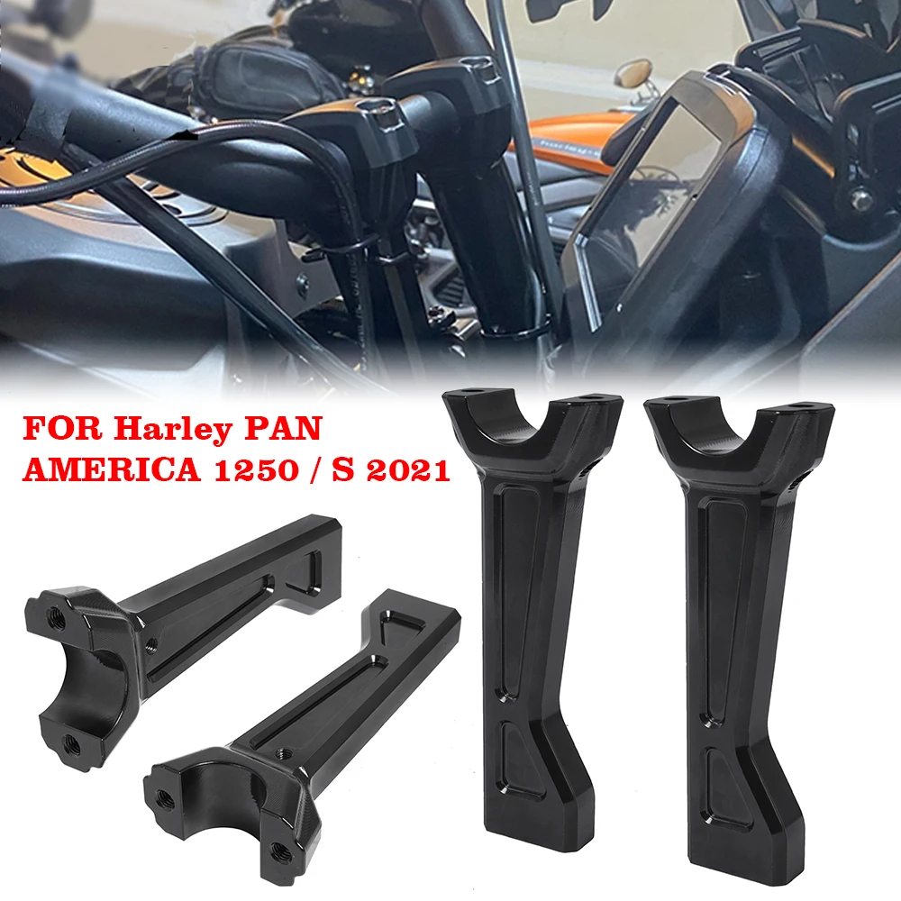 

Для Harley Pan America 1250 RA1250 Special RA1250S 2021-22 аксессуары 6,3 дюйма высокий вытяжной руль стойка зажим комплект