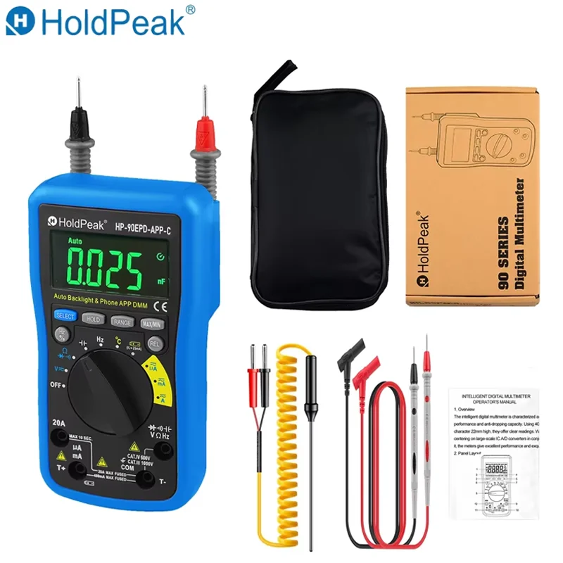 

Intelligent Digital Multimeter for Measuring Resistance and Voltage 1.5~12V battery detectionAutomatic data saving function