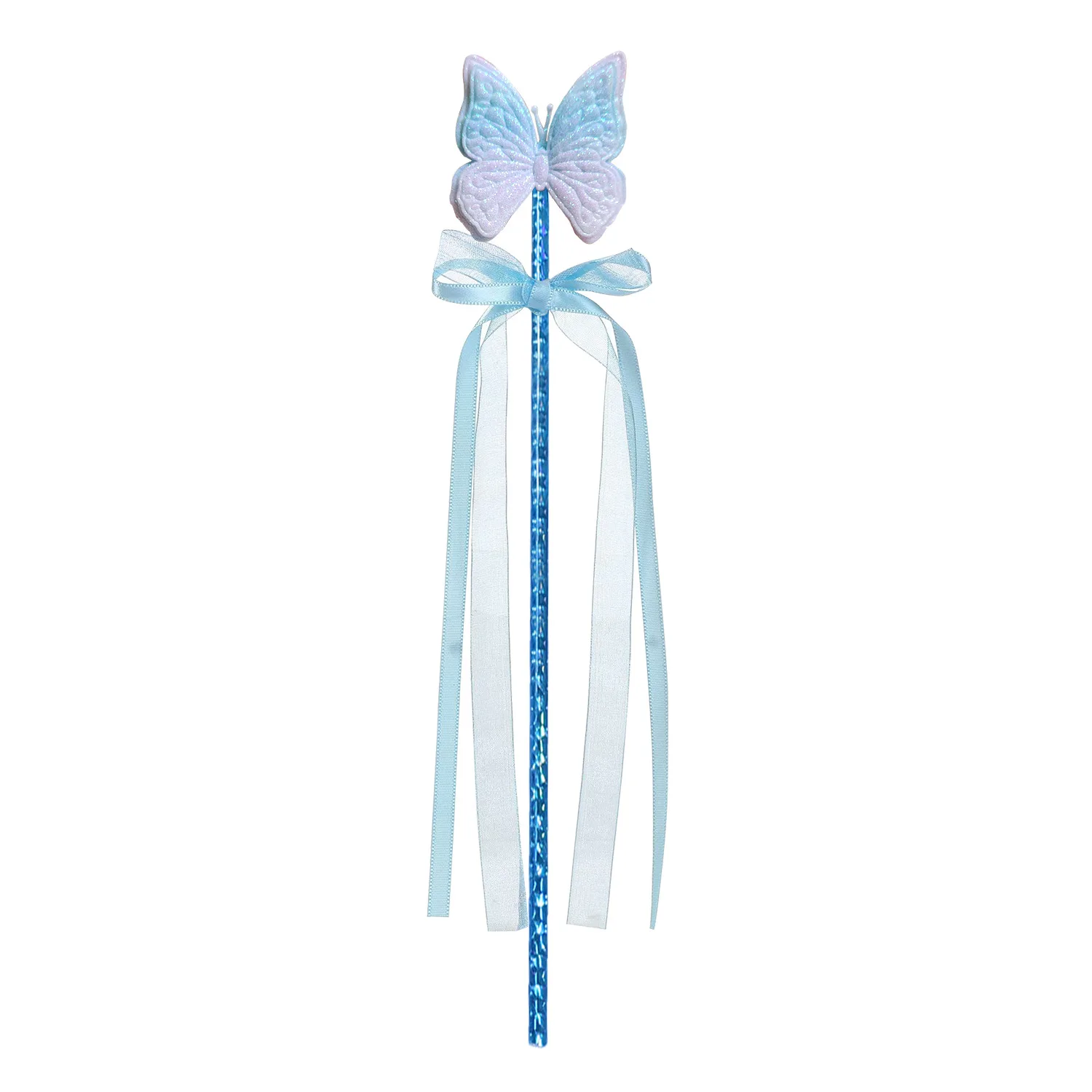 Children Magic Wand Butterfly Wings Sequin Gradient Halloween Party Props Fairy Princess Handheld Stick Dress Up Accessories Toy