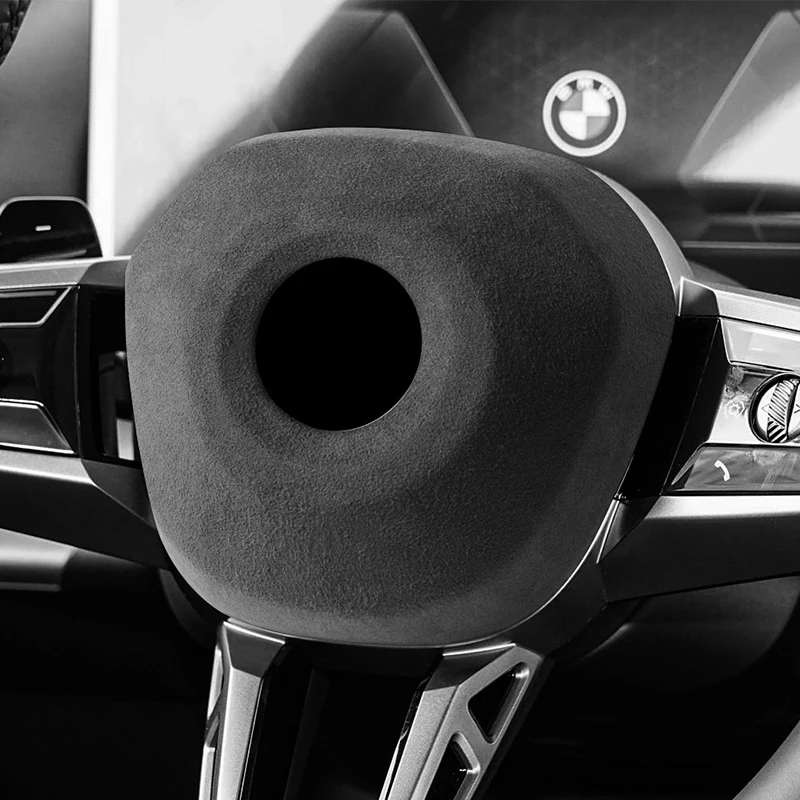 

For BMW 5er I5 G60 X3 G45 Steering Wheel Center Covers Boot Made of Alcantara Car Anti Scratch Interior Tuning Accessories