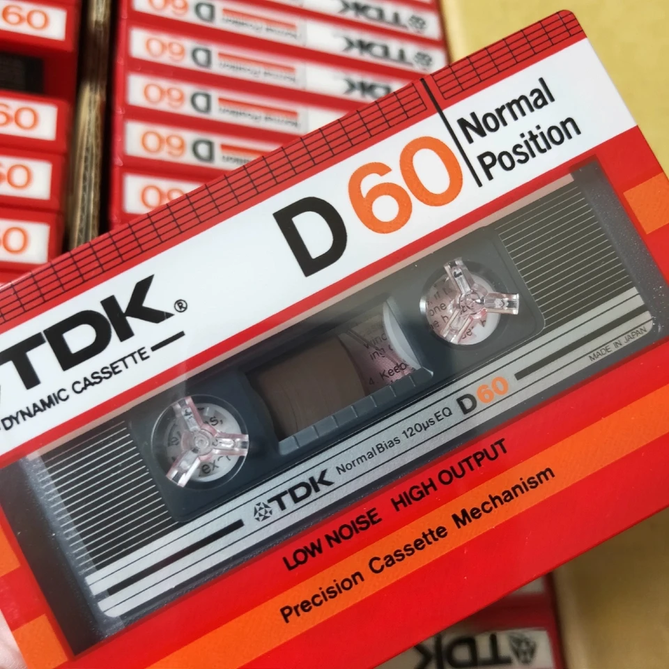 TDK　音楽用カセットテープ✕6本 TDK D60 1982 60 分間ブランク音声録音カセットテープ - 密封