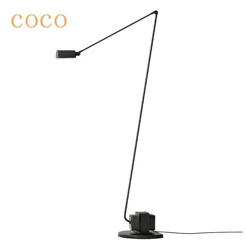 

Modern Jichuang Italian long arm light LED industrial wind sand hair edge adjustable vertical light study minimalist floor lamp