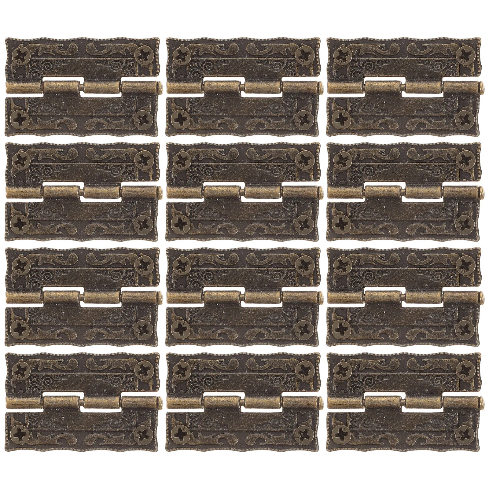 

40pcs Cabinet Hinges Small Decorative Iron Retro for Wooden Box Chest H made Bird House Furniture Hardware