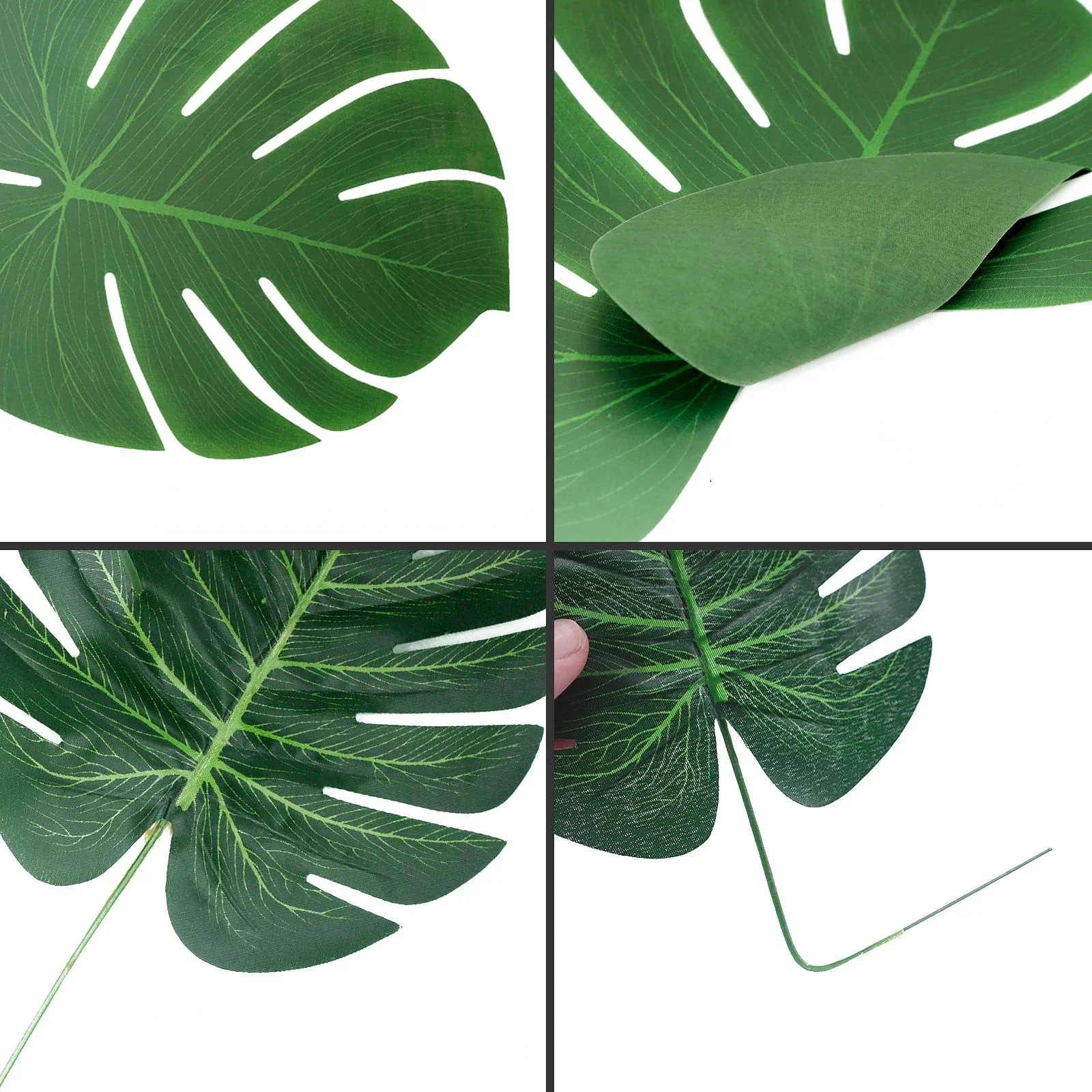 Tropical Palm Leaves Artificial Silk Decor for Summer Weddings